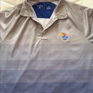 Gray Polo Shirt with Embroidered Logo